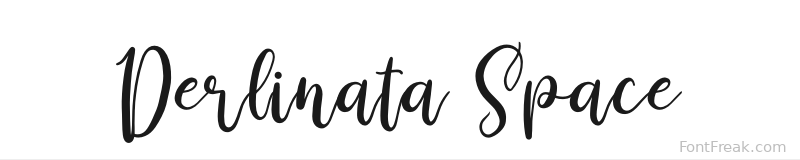 Derlinata Space font preview