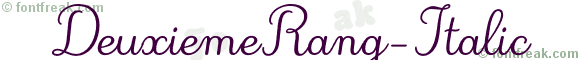 DeuxiemeRang-Italic