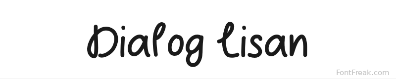 Dialog Lisan font preview