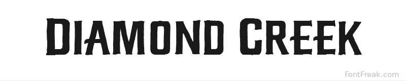 Diamond Creek font preview