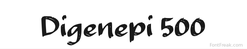 Digenepi 500 font preview