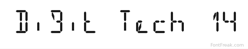 Digit Tech 14 font preview