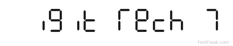 Digit Tech 7 font preview