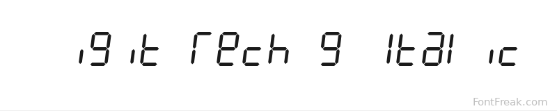 Digit Tech 9 Italic