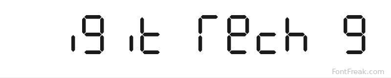 Digit Tech 9 font preview