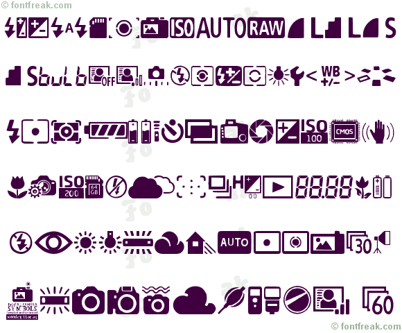 Digital Camera Symbols