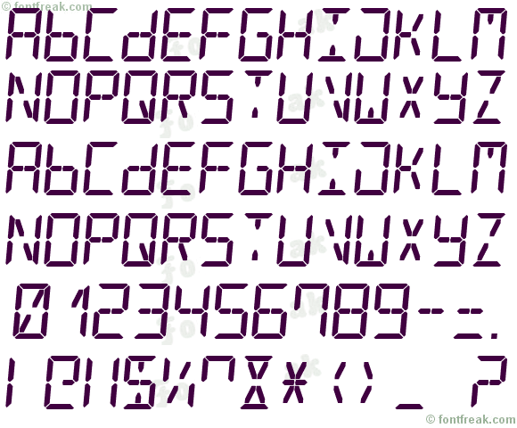 Digital Counter 7 Italic