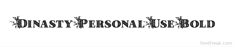 Dinasty Personal Use Bold font preview
