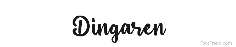 Dingaren font preview