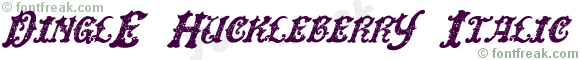 DinglE HuckleberrY Italic