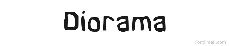 Diorama font preview