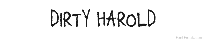 Dirty Harold font preview