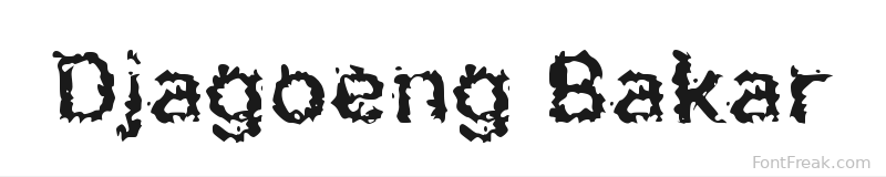 Djagoeng Bakar font preview