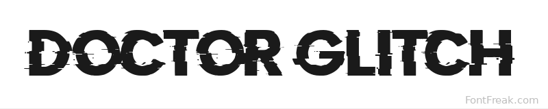 Doctor Glitch font preview