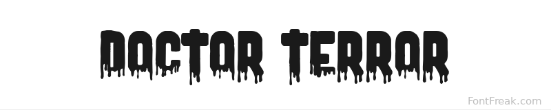 Doctor Terror font preview