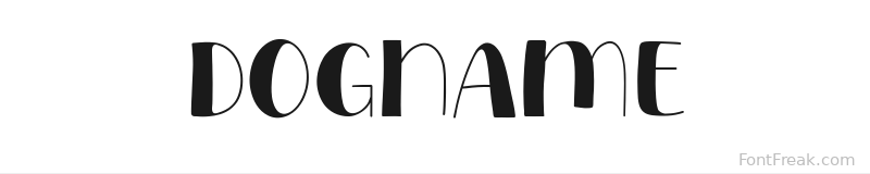 Dogname font preview