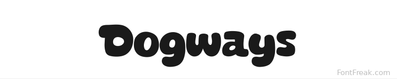 Dogways font preview