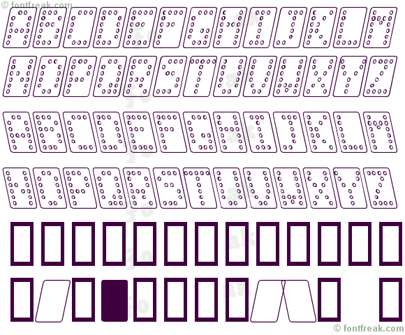 Domino normal kursiv omrids