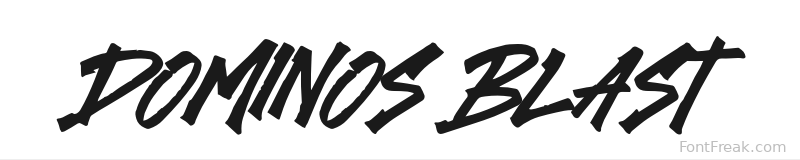 Dominos Blast font preview