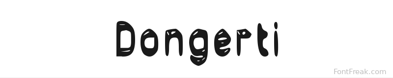 Dongerti font preview