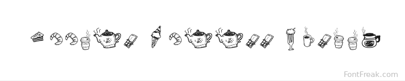 Doodle Coffee Scents font preview