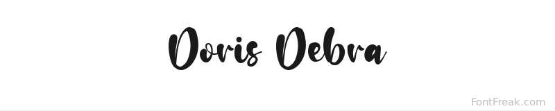 Doris Debra font preview