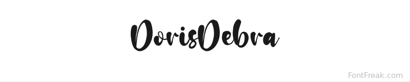 DorisDebra font preview