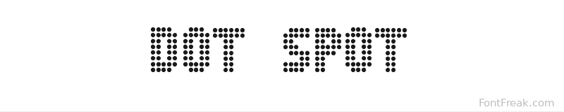 Dot Spot font preview