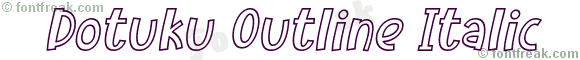 Dotuku Outline Italic