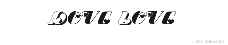 Dove Love font preview