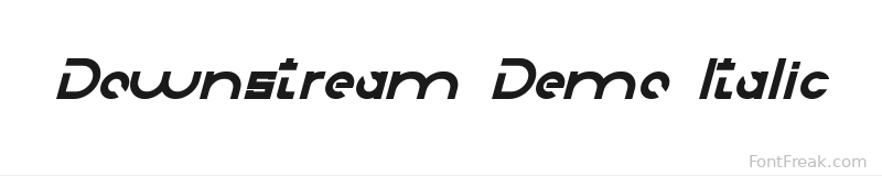 Downstream Demo Italic font preview