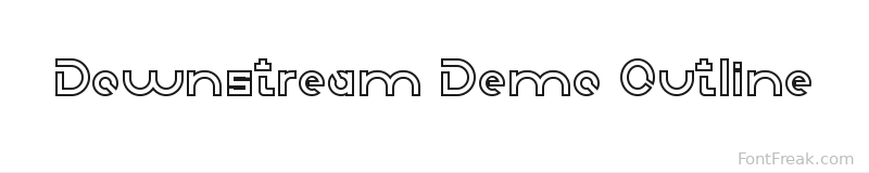 Downstream Demo Outline font preview