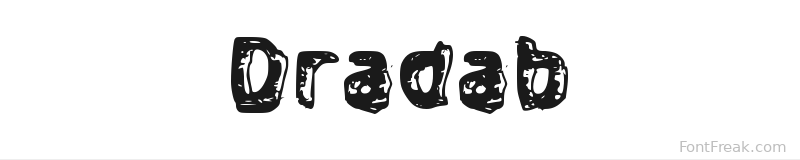 Dradab font preview