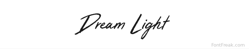 Dream Light font preview