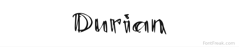 Durian font preview