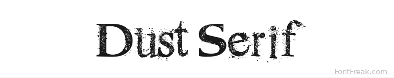 Dust Serif font preview