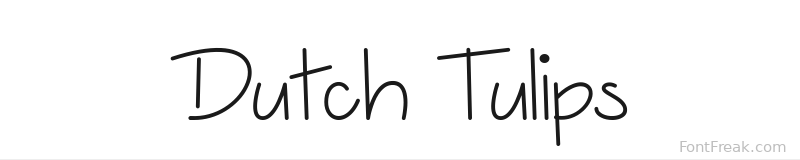 Dutch Tulips font preview