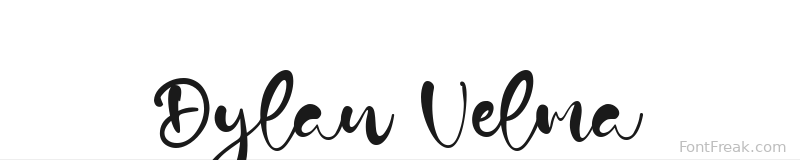 Dylan Velma font preview