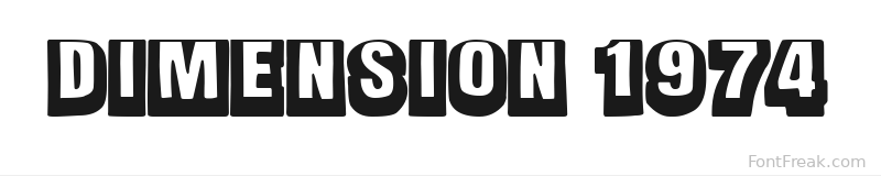 dimension 1974 font preview