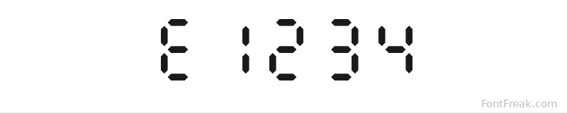 E1234 font preview