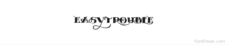 EASYTROUBLE font preview