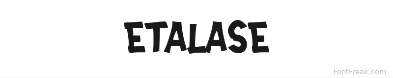 ETALASE font preview