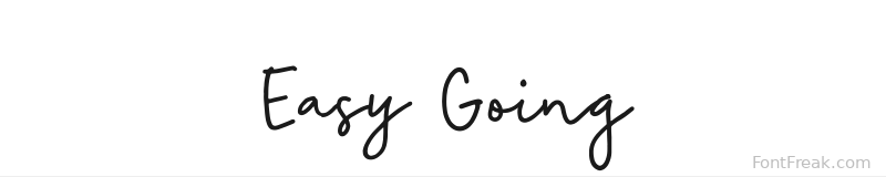 Easy Going font preview