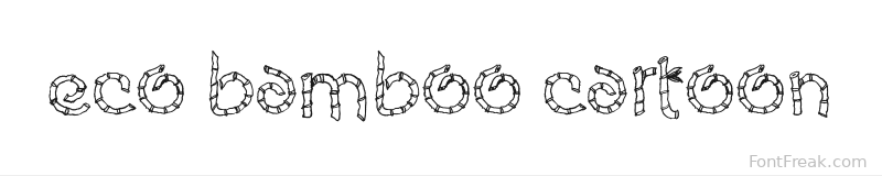 Eco Bamboo Cartoon font preview