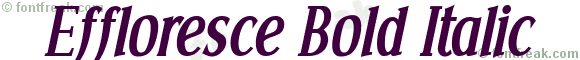 Effloresce Bold Italic