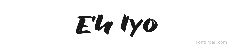 Eh Iyo font preview