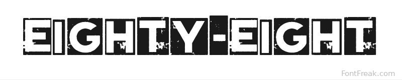 Eighty-Eight font preview