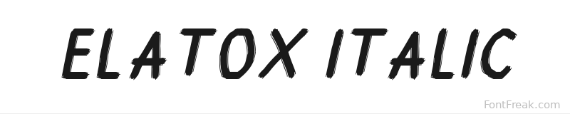 Elatox Italic font preview