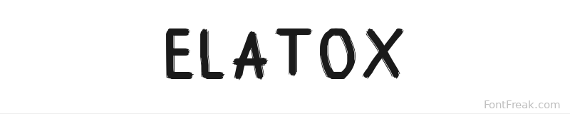 Elatox font preview