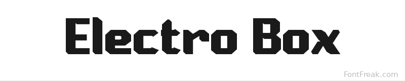 Electro Box font preview